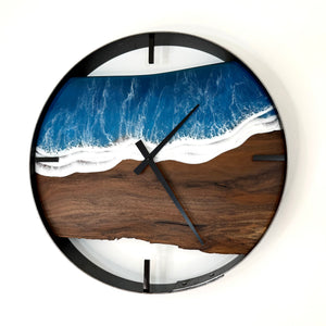 *NEW // 18” Life’s a Beach Live Edge Black Walnut Wall Clock