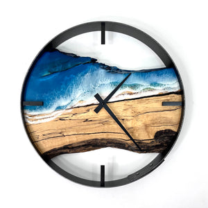 *NEW // 14” Life’s a Beach Live Edge Spalted Maple Wood Wall Clock