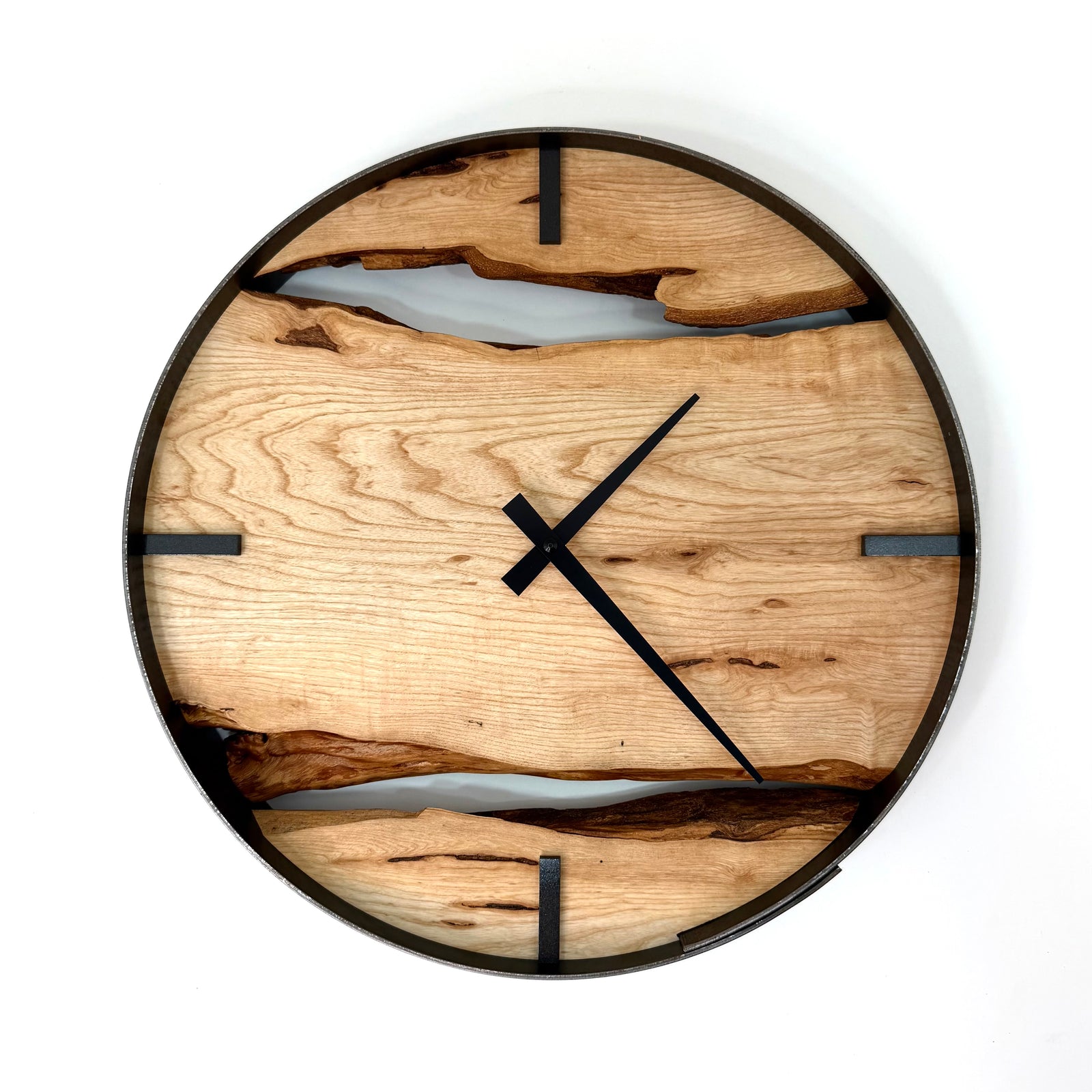 *NEW // 14” Ash Live Edge Wood Wall Clock