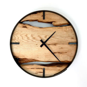 *NEW // 14” Ash Live Edge Wood Wall Clock