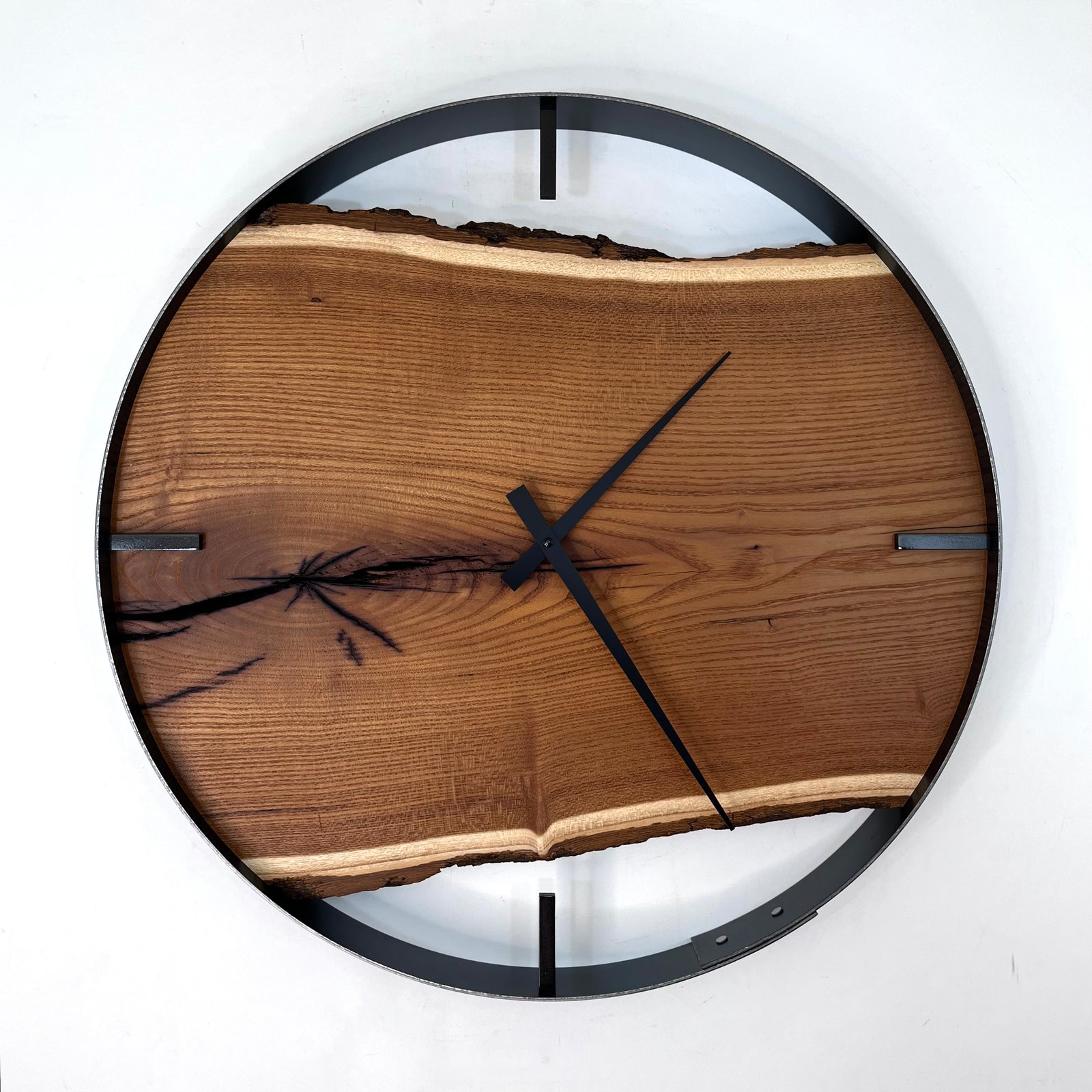 21” Mulberry Live Edge Wood Clock