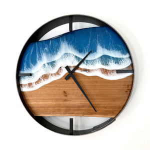 *NEW // 14” Life’s a Beach Live Edge Cherry Wood Wall Clock