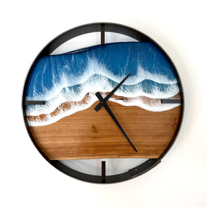*NEW // 14” Life’s a Beach Live Edge Cherry Wood Wall Clock