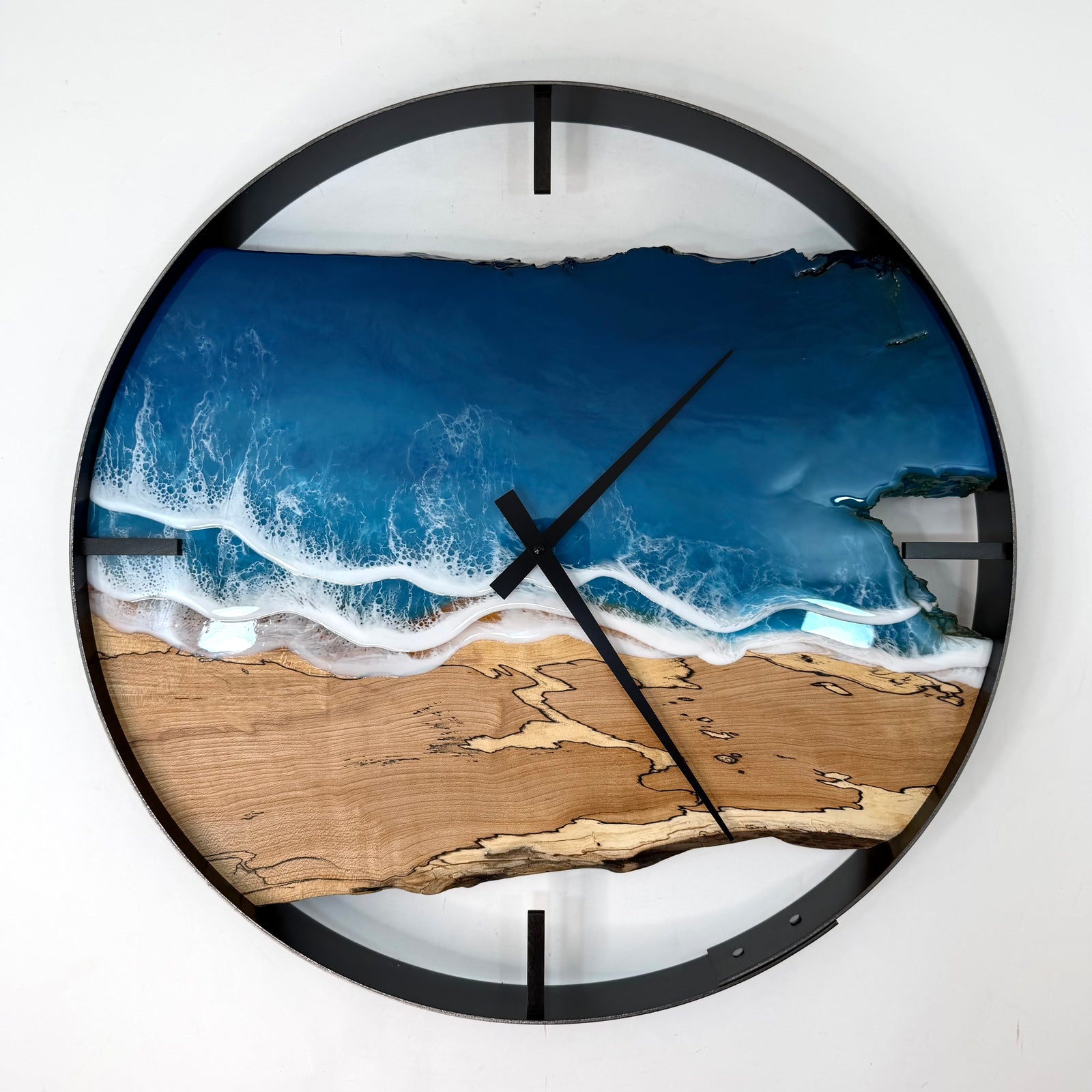 *NEW // 21” Life’s a Beach Live Edge Spalted Maple Wall Clock
