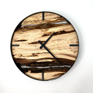 *NEW // 18” Hickory Live Edge Wood Clock