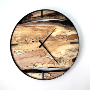 *NEW // 21” Spalted Maple Live Edge Wood Clock