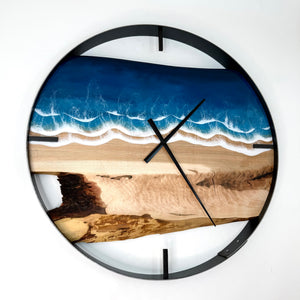 *NEW // 25” Life’s a Beach Live Edge Maple Wood Wall Clock