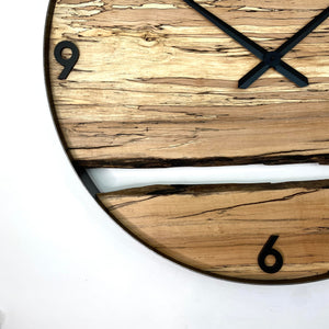 *NEW // 30” Spalted Maple Live Edge Wood Wall Clock