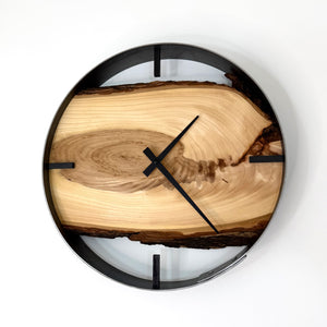 *NEW // 14” Hickory Live Edge Wood Wall Clock