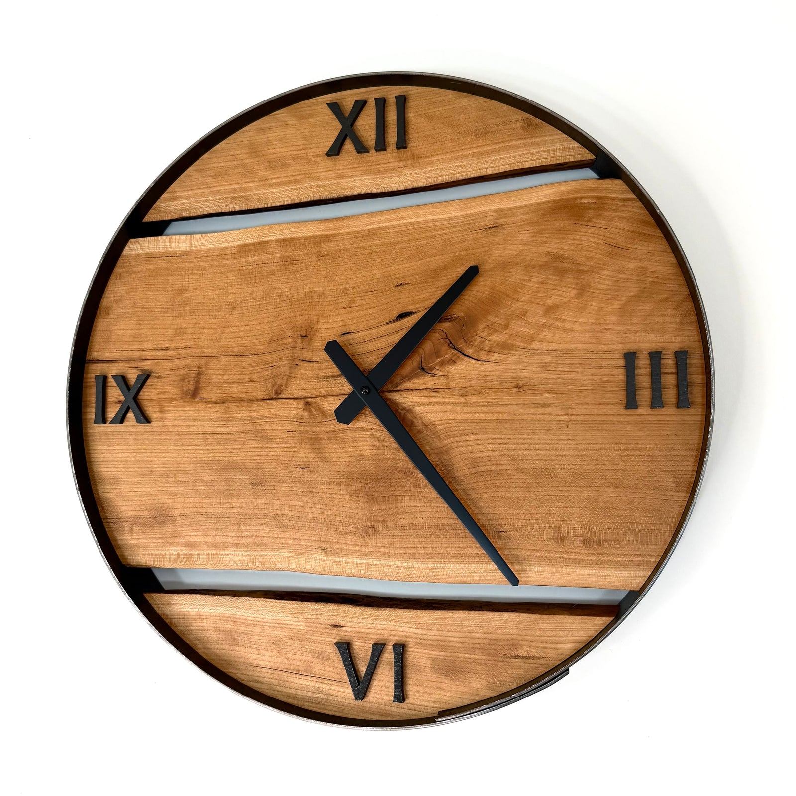 *NEW // 18” Cherry Live Edge Wood Clock