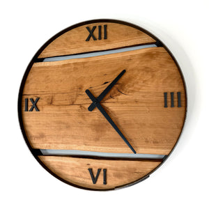 *NEW // 18” Cherry Live Edge Wood Clock