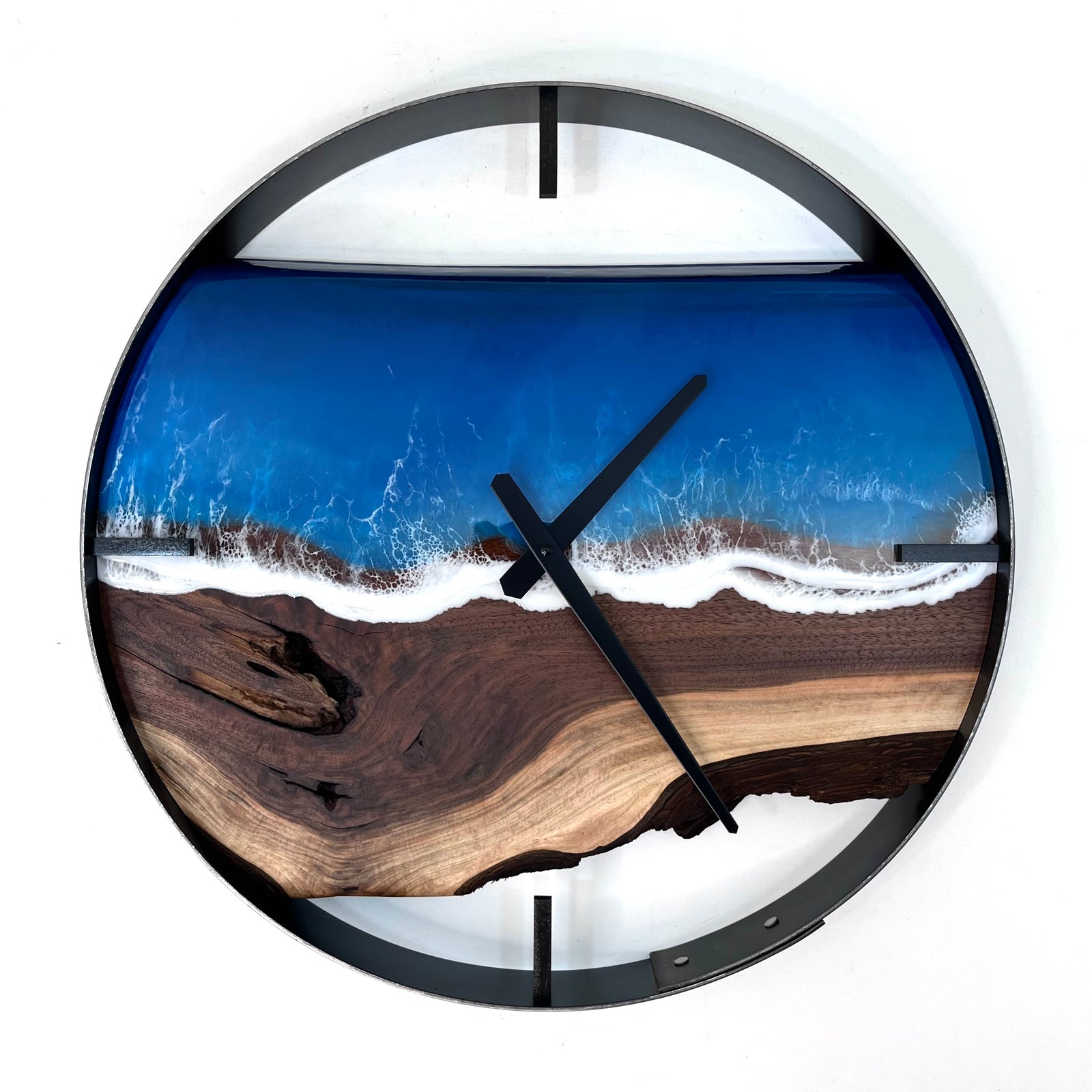 *NEW // 18” Life’s a Beach Live Edge Black Walnut Wall Clock