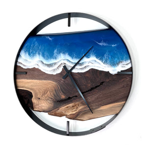 *NEW // 21” Life’s a Beach Live Edge Black Walnut Wall Clock
