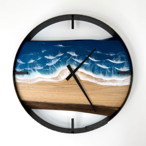 *NEW // 18” Life’s a Beach Live Edge Elm Wood Wall Clock