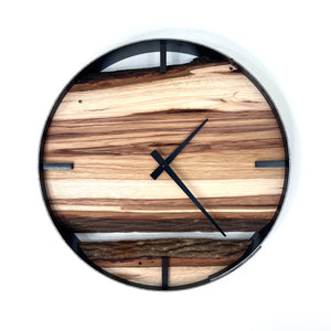 *NEW // 14” Hickory Live Edge Wood Wall Clock