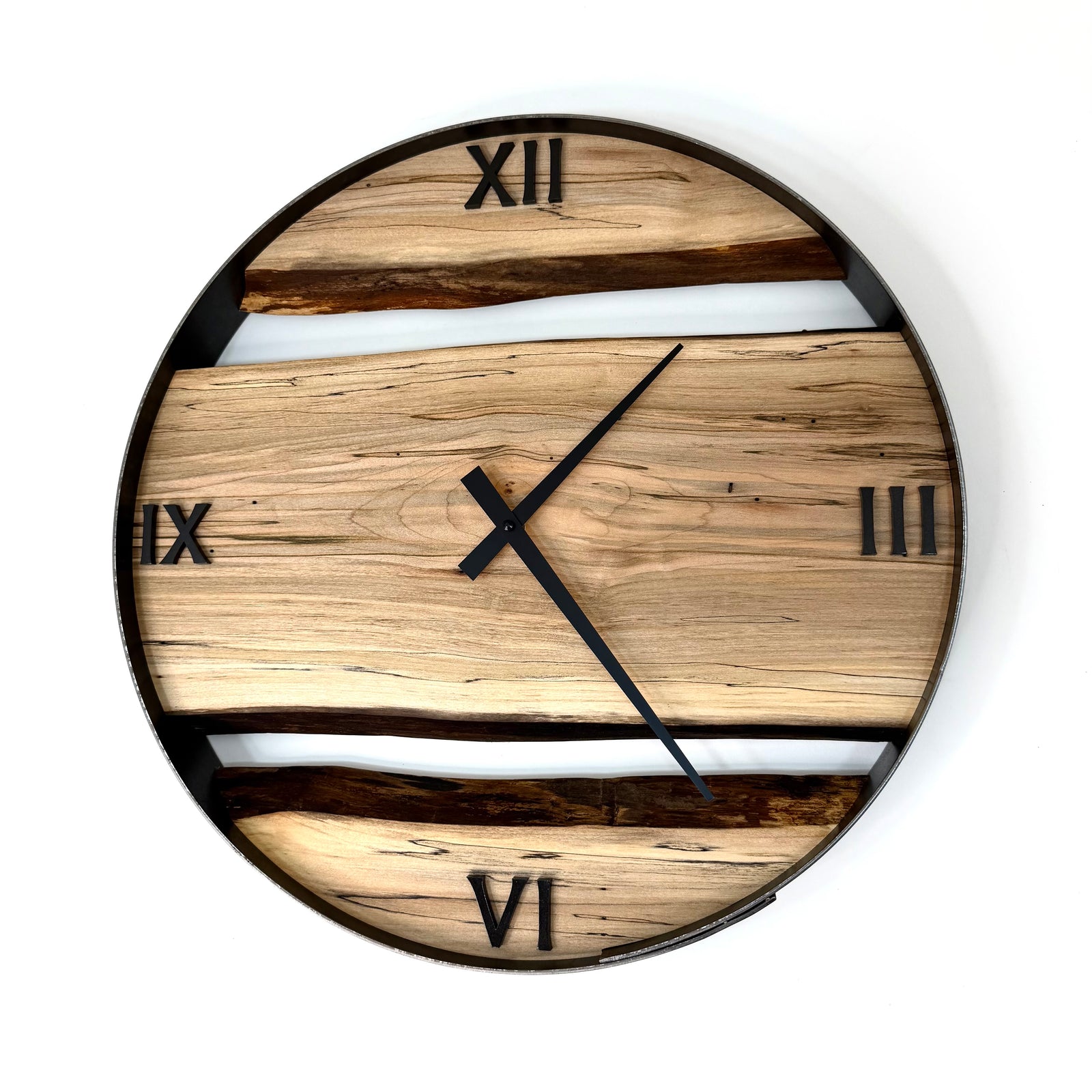 *NEW // 18” Ambrosia Maple Live Edge Wood Clock
