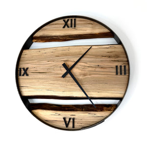 *NEW // 18” Ambrosia Maple Live Edge Wood Clock