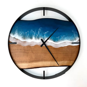 *NEW // 21” Life’s a Beach Live Edge Cherry Wood Wall Clock