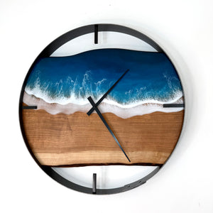 *NEW // 21” Life’s a Beach Live Edge Cherry Wood Wall Clock