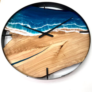 30” Life’s a Beach Live Edge Willow Wood Wall Clock