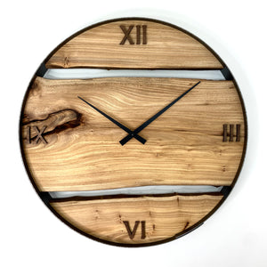 21” Elm Live Edge Wood Wall Clock
