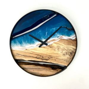 *NEW // 18” Life’s a Beach Spalted Maple Wall Clock