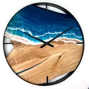 30” Life’s a Beach Live Edge Willow Wood Wall Clock