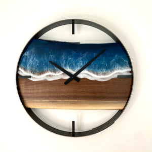 *NEW // 18” Life’s a Beach Live Edge Black Walnut Wall Clock
