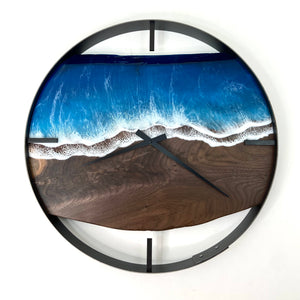 21” Life’s a Beach Live Edge Black Walnut Wall Clock
