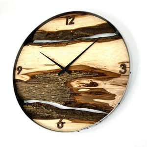 21” Maple Live Edge Wood Wall Clock