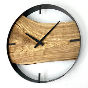 18” Elm Live Edge Wood Wall Clock