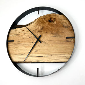 SALE // 21” Spalted Maple Live Edge Wood Clock