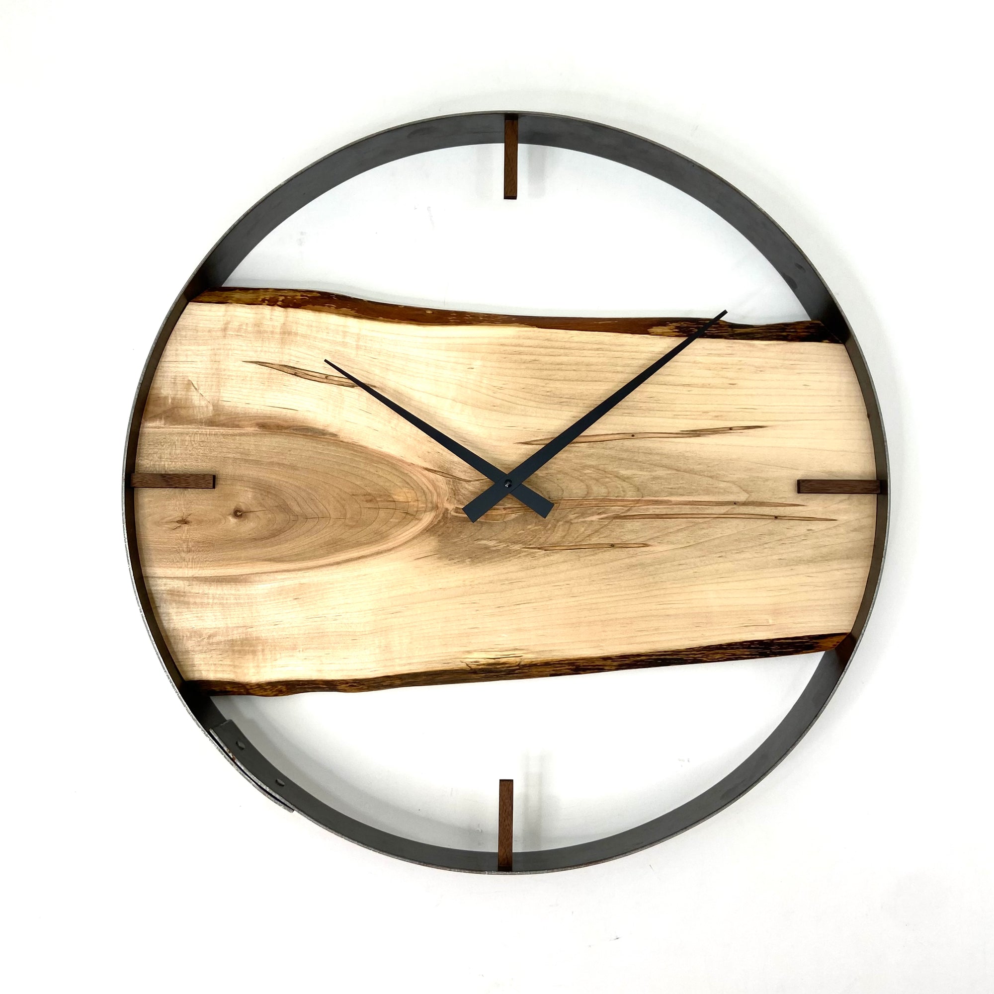 21” Maple Live Edge Wood Clock