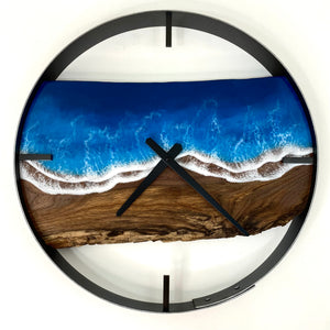 18” Life’s a Beach Live Edge Black Walnut Wall Clock
